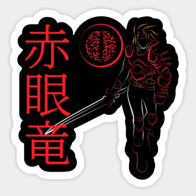 Red Eyed Dragoon Sticker by Nierez